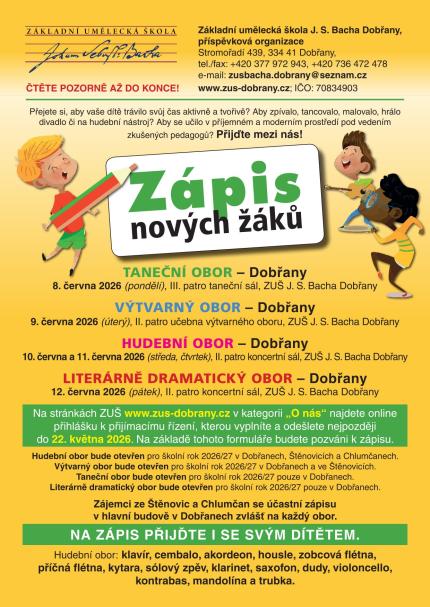 Zápis nových žáků 2026/2027